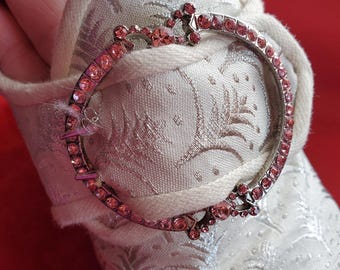 SB-0016 - The Charlotte PINK 18th Century Reproduction Shoe Buckle - Georgian Shoe Buckle - Georgian Buckle EXCLUSIVE