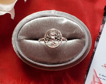 R-0100 -Sterling Silver Forget Me Not Filigree Ring