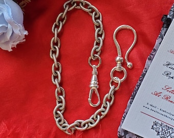 MWC-0042 - Vintage Watch Chain, Reenactor Watch Chain, Pocket Watch Chain