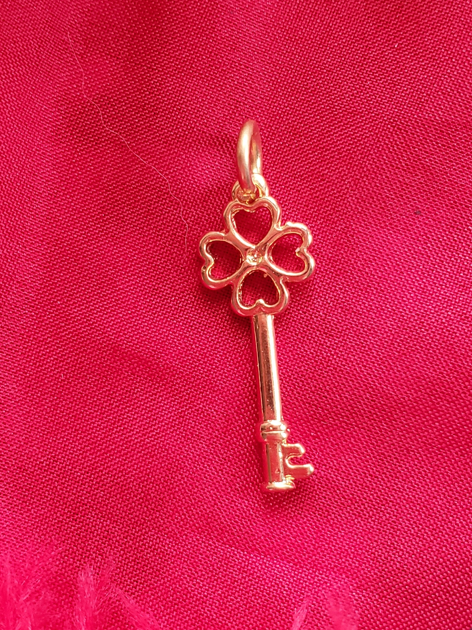 PE-0201 - Horseshoe or Four Leaf Clover Key Charms - Gold, Pendant ...