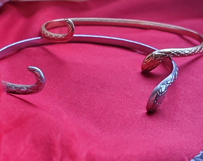 B-0020 - Snake Bracelet or Cuff - Regency, Goth, Hallows