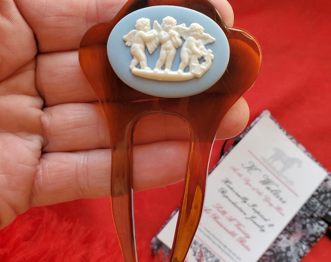 HA-0028 - Vintage Faux Tortoise Shell Hair Comb - Diadem, Comb