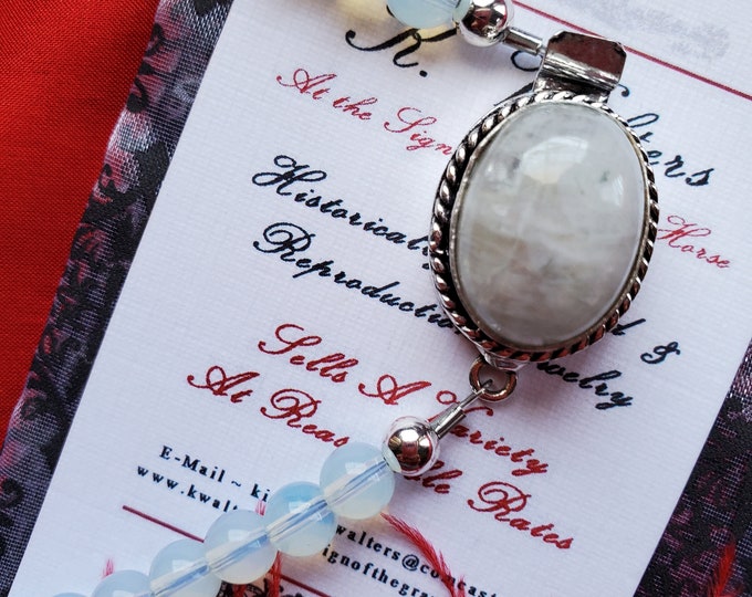 N-0060 - Opal Necklace with Sterling Silver Opal Bali Clasp