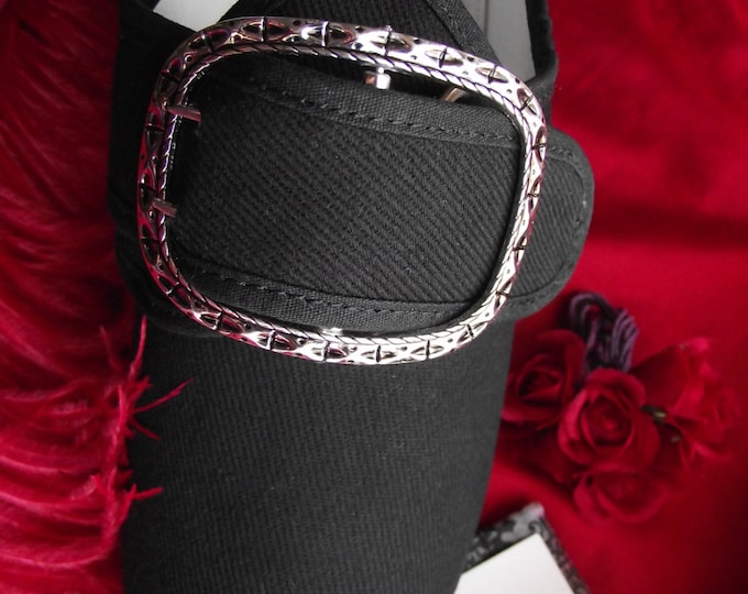 SB-0017 - The JAMES Cut Steel/Silver 18th Century Reproduction Shoe Buckle - Georgian Shoe Buckle - Georgian Buckle EXCLUSIVE