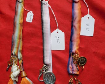 MWC-0027 - Ribbon Georgian Watch Strings, Watch Fobs, Watch Chains, Pocket Watch Chains, Regency Watch Chain