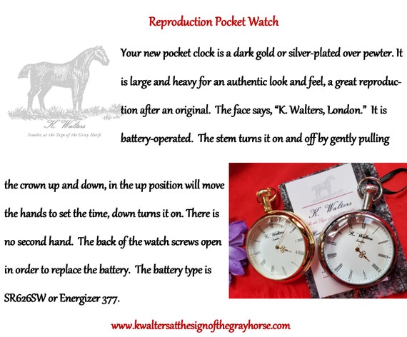 W-0004 Reproduction Watch - Georgian Watch, 18th Century Watch