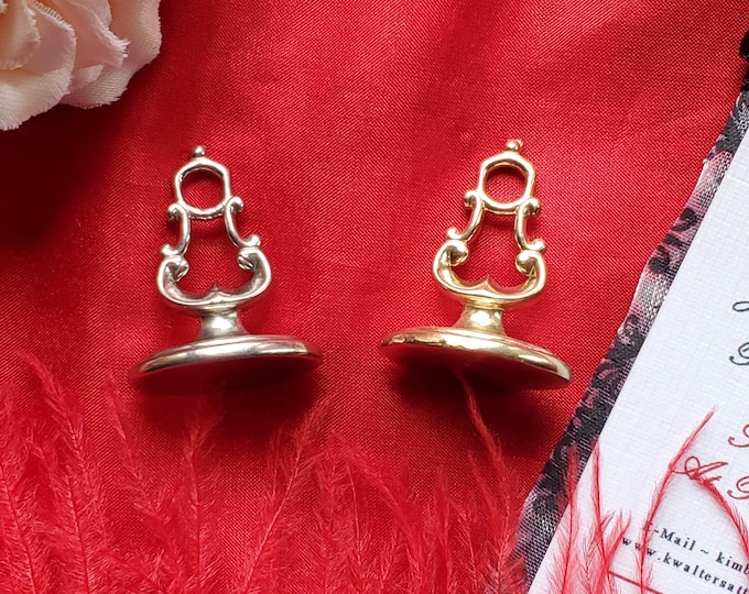 MWC-0025 - White or Yellow Bronze Watch Seal, Charm, Fob, Wax Seal