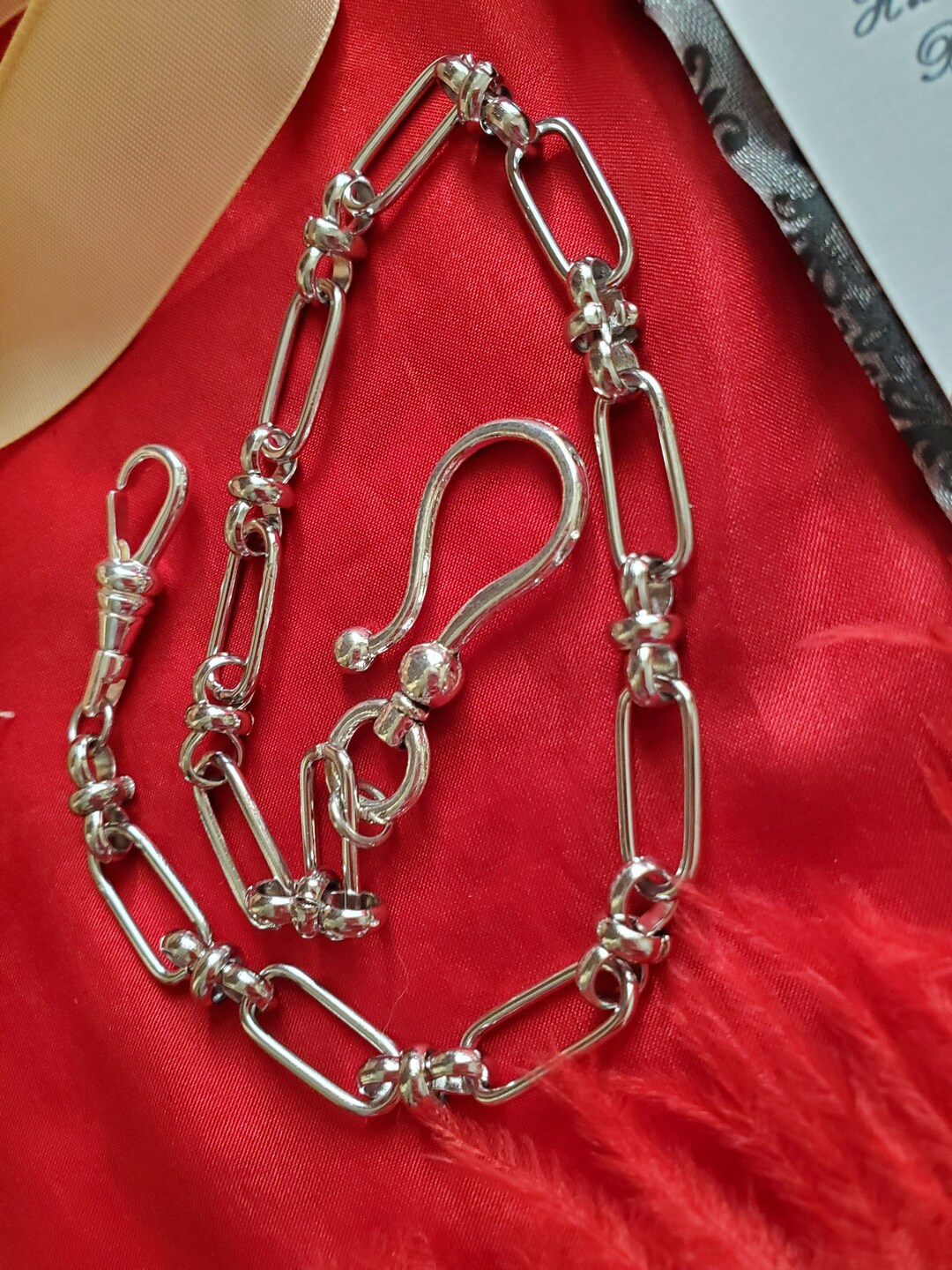 C0002 Vintage Style Watch Chain, Reenactor Watch Chain, Pocket Watch