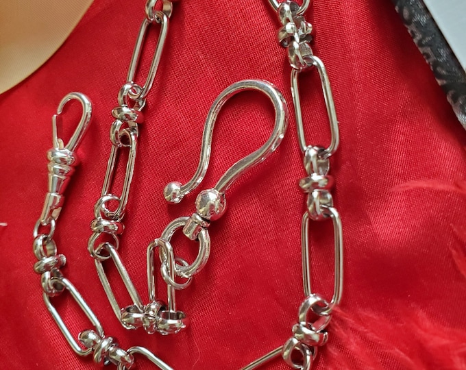 C-0002 - Vintage Style Watch Chain, Reenactor Watch Chain, Pocket Watch Chain, Watch Hook