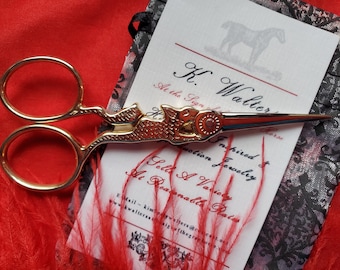 S-0009 - Fox Scissors - Needlework, Embroidery, Crewel, Quilting, Sewing, Cross Stitch, Sew