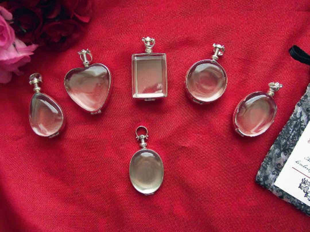 N0005 Sterling Silver Antique Glass Pendant or Mourning Locket