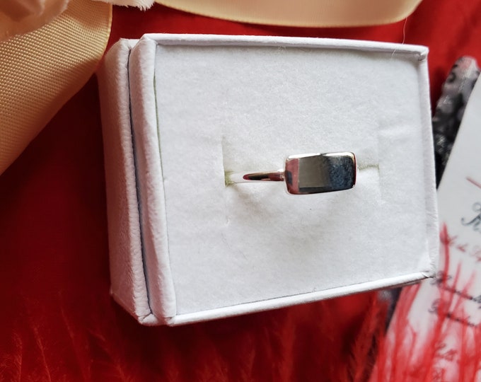 R-0080 - Sterling Silver Engraveable ID Ring