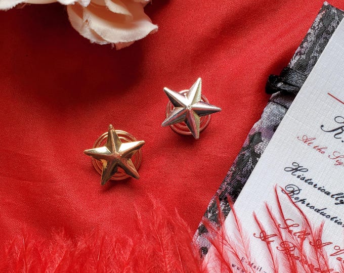 HA-0002 - Small Silver or Gold Star Hair Swirls - Hair Sprigs