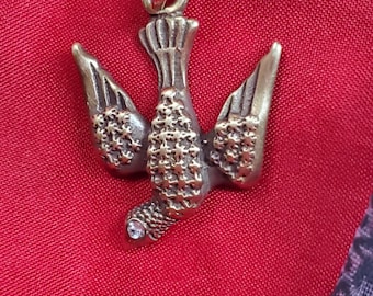 PE-0089 - Dove Pendant - Saint Esprit, Holy Ghost Pendant, Georgian, Regency, Civil War, Victorian, Charm