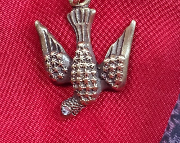PE-0089 - Dove Pendant - Saint Esprit, Holy Ghost Pendant, Georgian, Regency, Civil War, Victorian, Charm