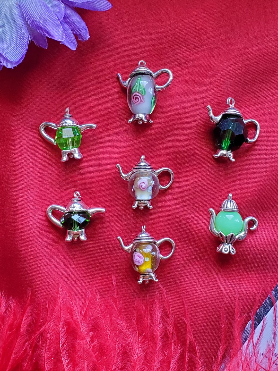 PE0106 Tea Pot Pendant Tea Green Tea Pot Black Tea Etsy