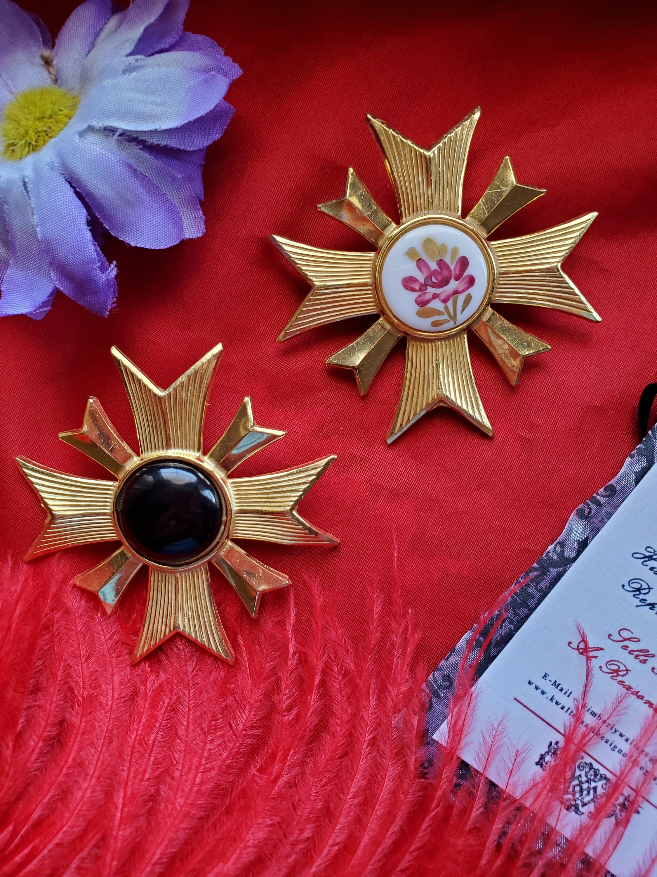 BR-0016 M - セントジョージ スタイル ブローチ - ミリアム ハスケル