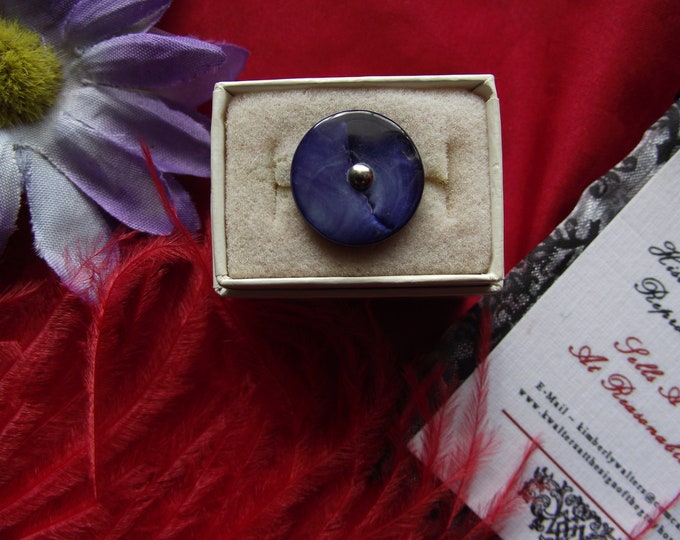 BU-0003C - Vintage Pin Shank Mother of Pearl Buttons - 1/2 inch, Button, Mother of Pearl Button, Purple, Red, Blue