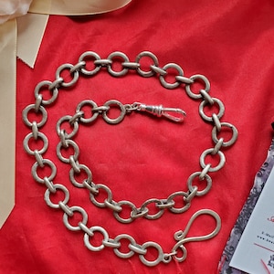 C-0003 - Vintage Style Watch Chain, Reenactor Watch Chain, Pocket Watch Chain, Watch Hook
