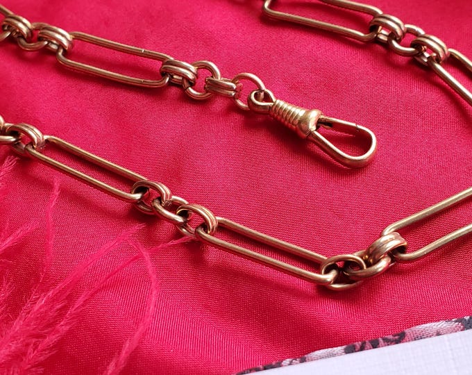 C-0008 - Vintage Style Watch Chain, Reenactor Watch Chain, Pocket Watch Chain, Watch Hook