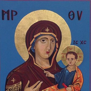 ODIGITRIA #67 - carta dorato - s. Maria e Gesù