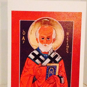 ST. NICHOLAS! -Scheda dell'icona dorato