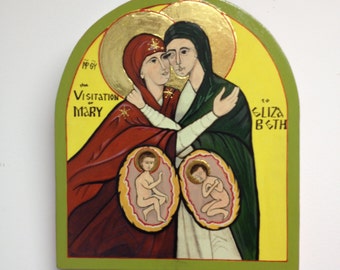 Visitation of Mary to Elizabeth - ICON CARD