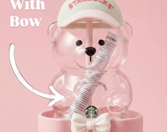 Car Cup Holder Adapter for Starbucks Bear Bearista Cups WITH BOW