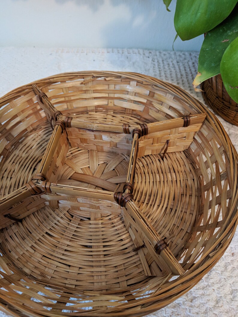 CLEARANCE Wicker Serving Basket Chip and Dip Basket Chips Etsy
