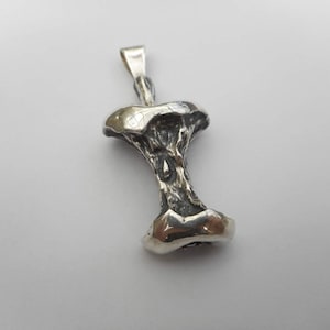 Hard Core Apple of my eye Silver Apple Core Pendant Charm