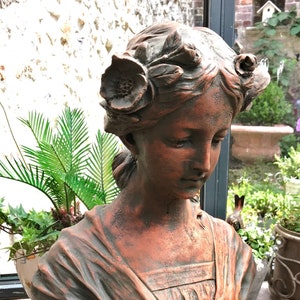 Female art nouveau bust statue home or garden ornament "Josephine" 48cm/19" High