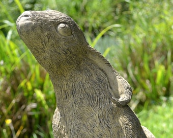 Ornamento da giardino "Lepre che osserva la luna"