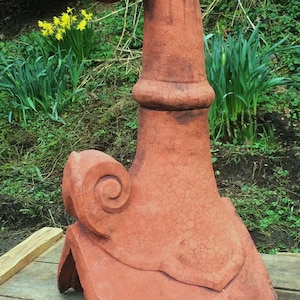 Scroll Roof Finial 90 degree angled Victorian style ridge tile