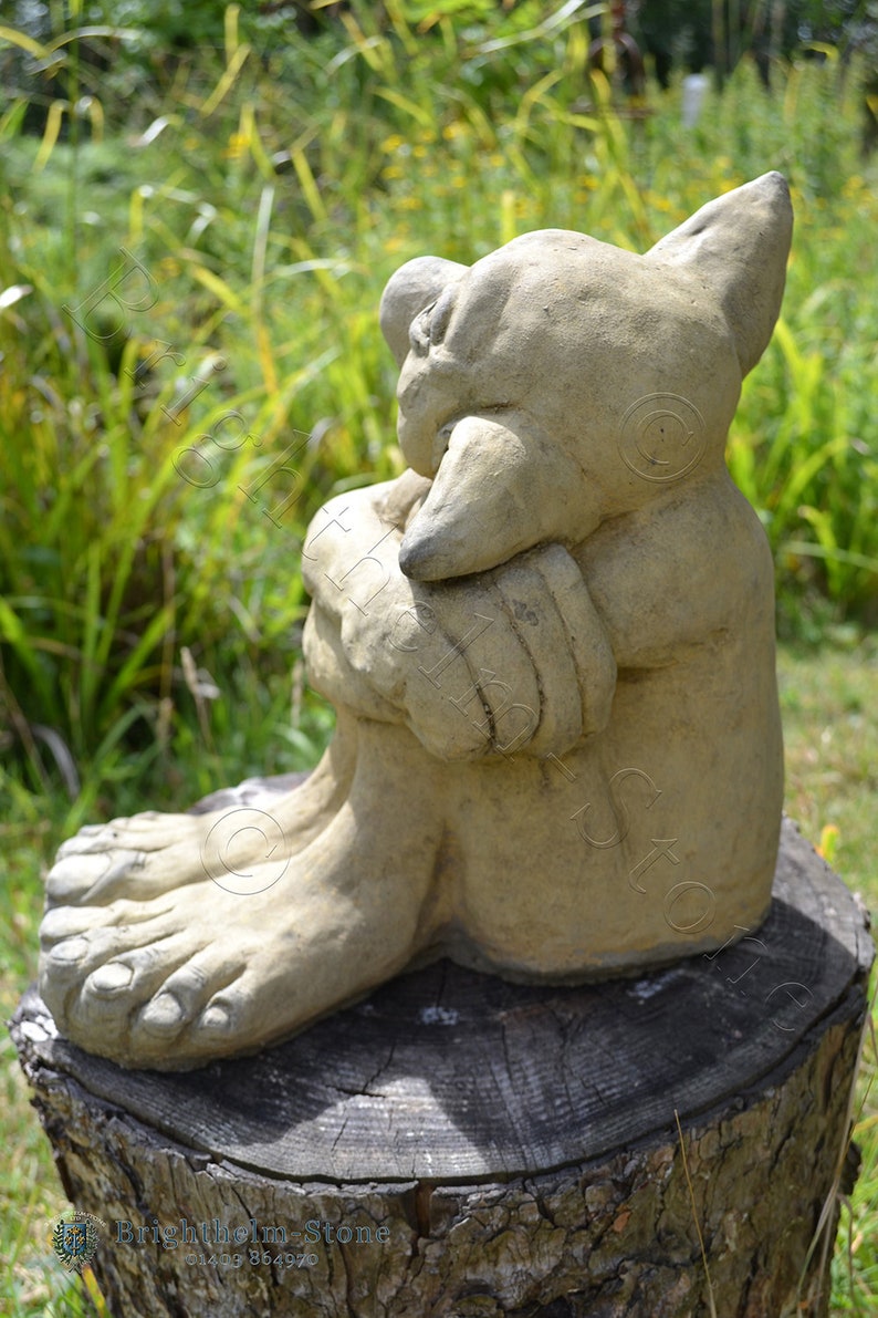 Big Ears Goblin Troll© Stone Garden Ornament Statue Original Design