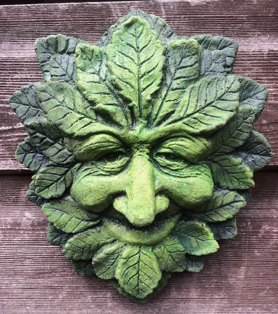 Wise Green Man Garden Wall Plaque Happy Smiling Face Ireland Garden Wall Plaque Happy Smiling Face, Garden Wall Plaques Ireland