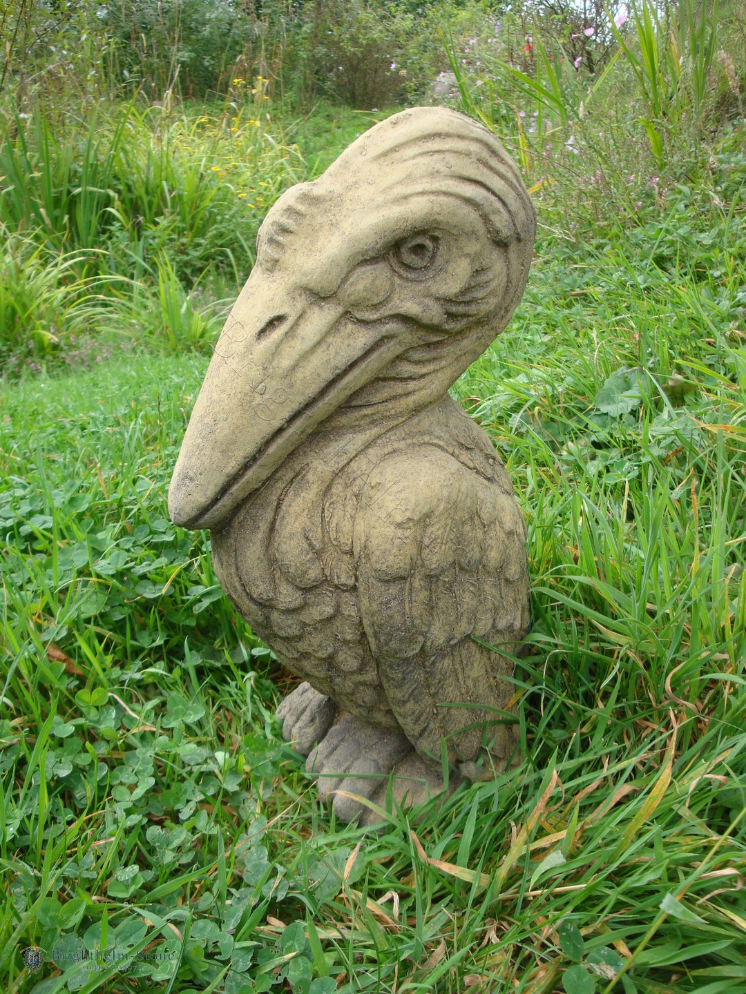 Pelican Grotesque Bird Statue Stone Garden Ornament Etsy