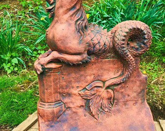 Two Headed Horse Angled Roof Finial