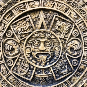 Aztec Mayan Calendar Stone Wall Plaque Sun Stone Home or Garden ...