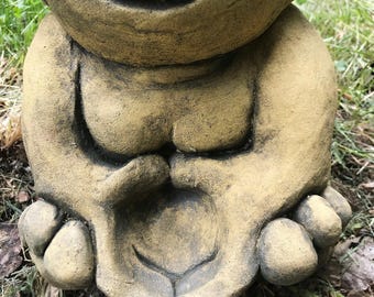 Troll Candle Holder stone garden ornament