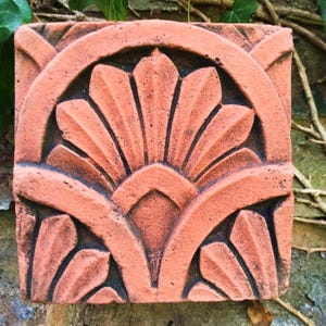 Copia decorativa in mattoni di piastrelle da parete in terracotta antica in stile Art Déco