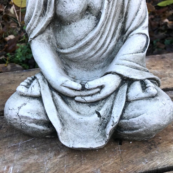 Buddha Statue Stone Home or Garden Ornament small Thai 30cm/12 H