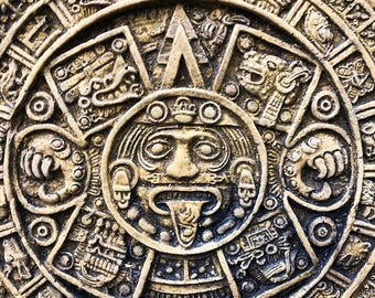 Azteken Maya-Kalender Stein Wandtafel Sun Stone Haus oder Gartenverzierung