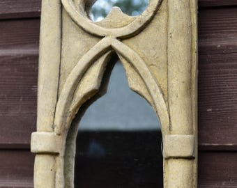 Gothic Arch Mirror single candle sconce (sml) 31cmH