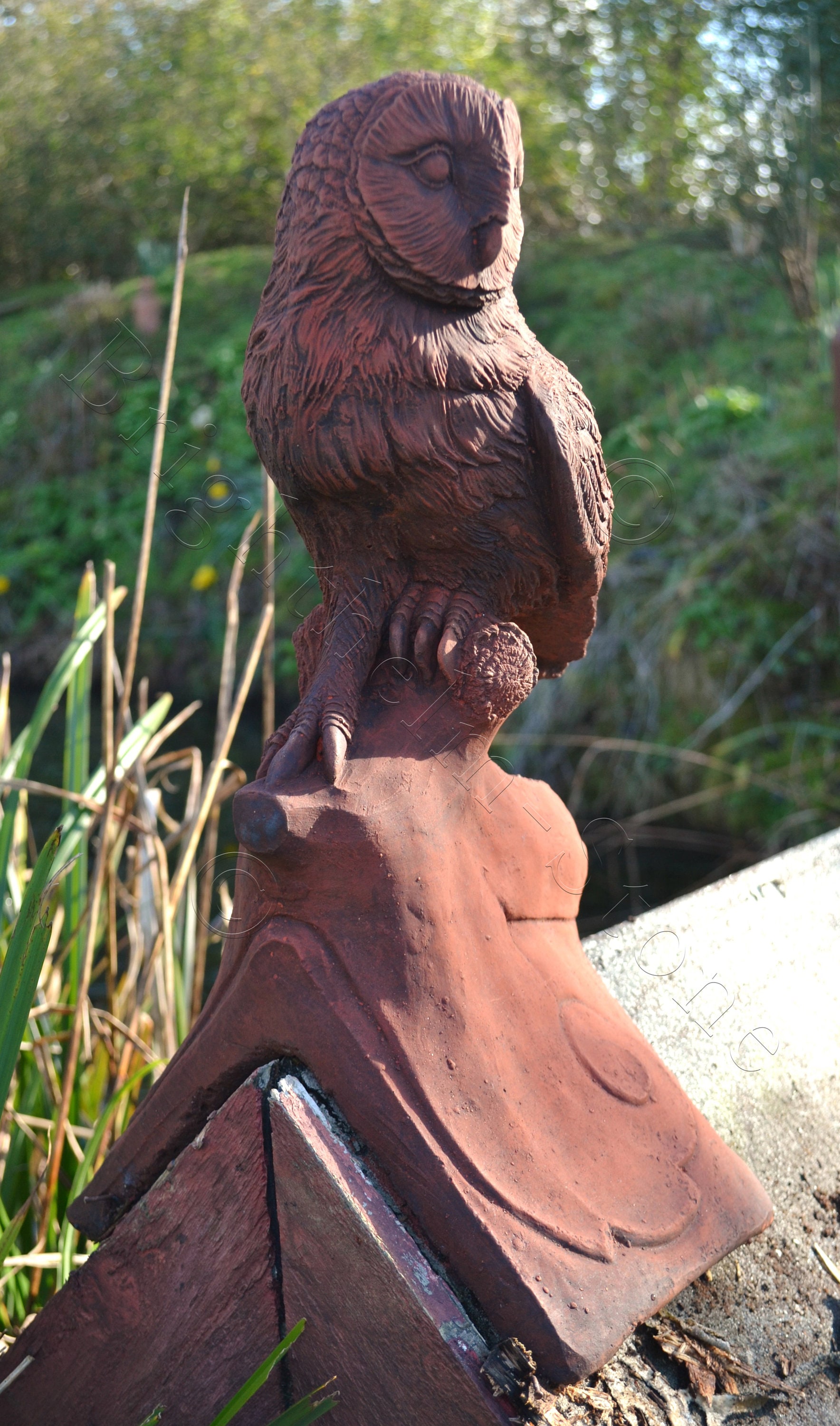 Owl Roof Finial 90 Degree Angled or Half Round Decorative Etsy UK