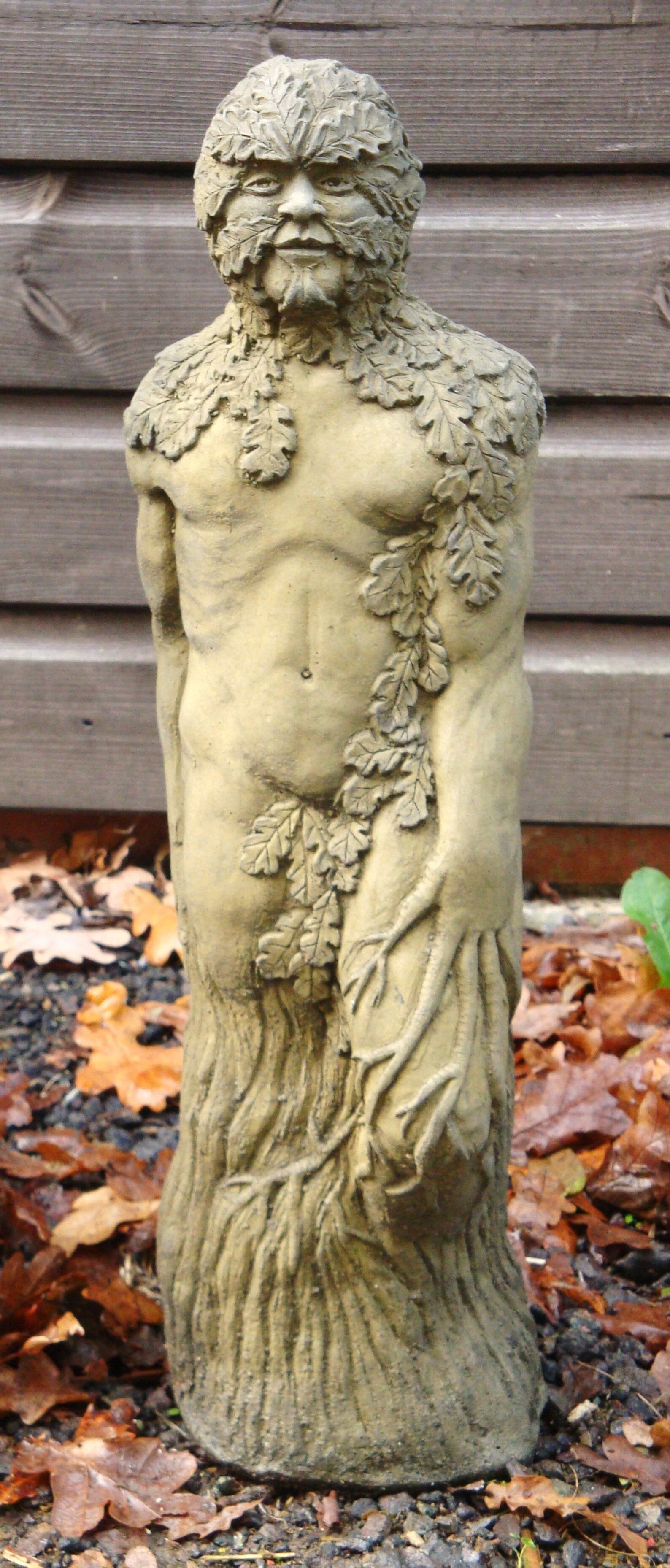 Green Man Statue Jack in the Green stone garden ornament Etsy