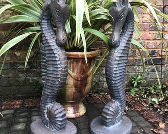 Pair of Seahorse Statues