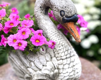 Swan vintage style planter