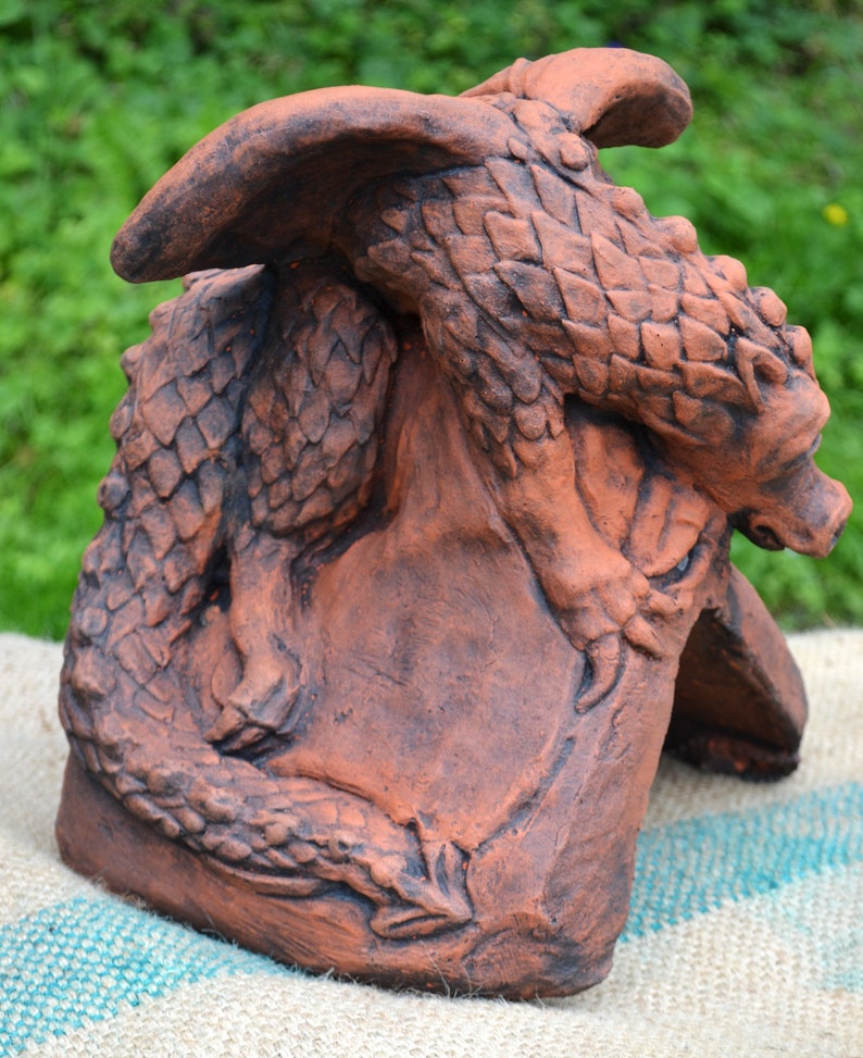 Baby J dragon roof finial 90 degree angled or half round Etsy