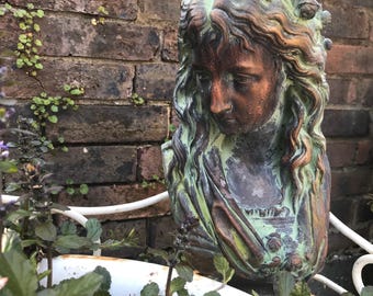 Ophelia female bust stone home or garden ornament