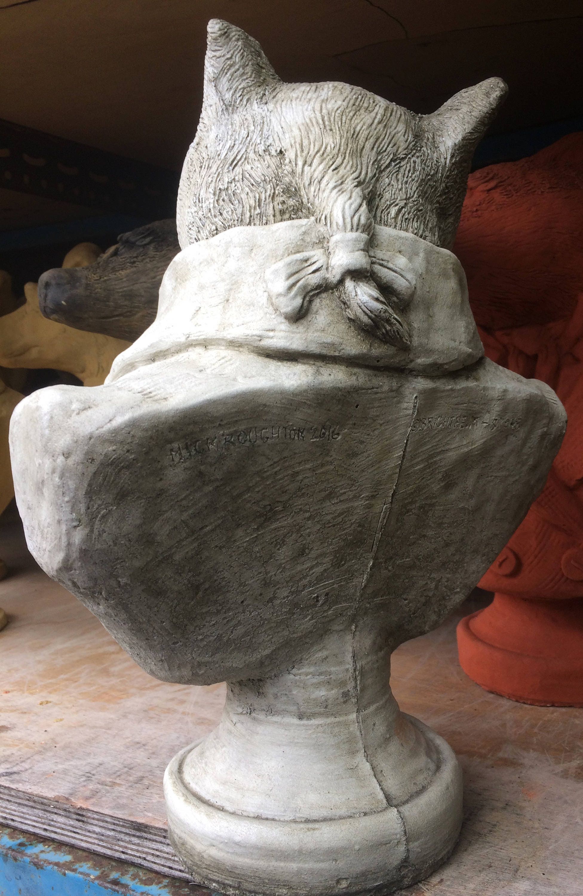 Badger Garden Ornament Bust Frost Proof Stone Statue Original Etsy UK